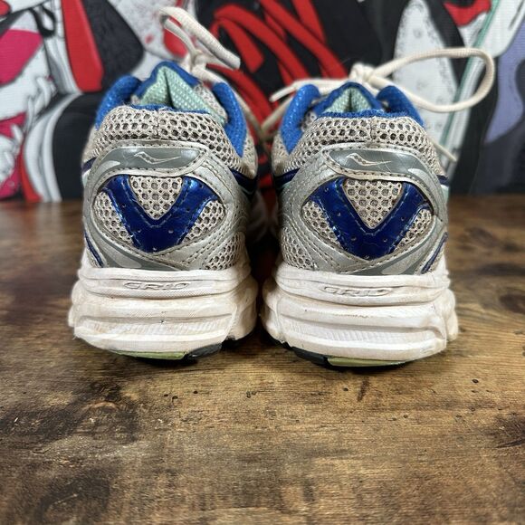 Size 7 - Saucony Cohesion 7 Gray Blue White Green Royal 15181-5 USED SHIPS ASAP - Picture 3 of 7